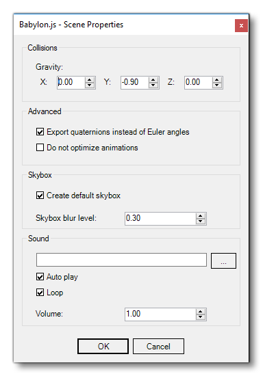 Babylon Scene Properties