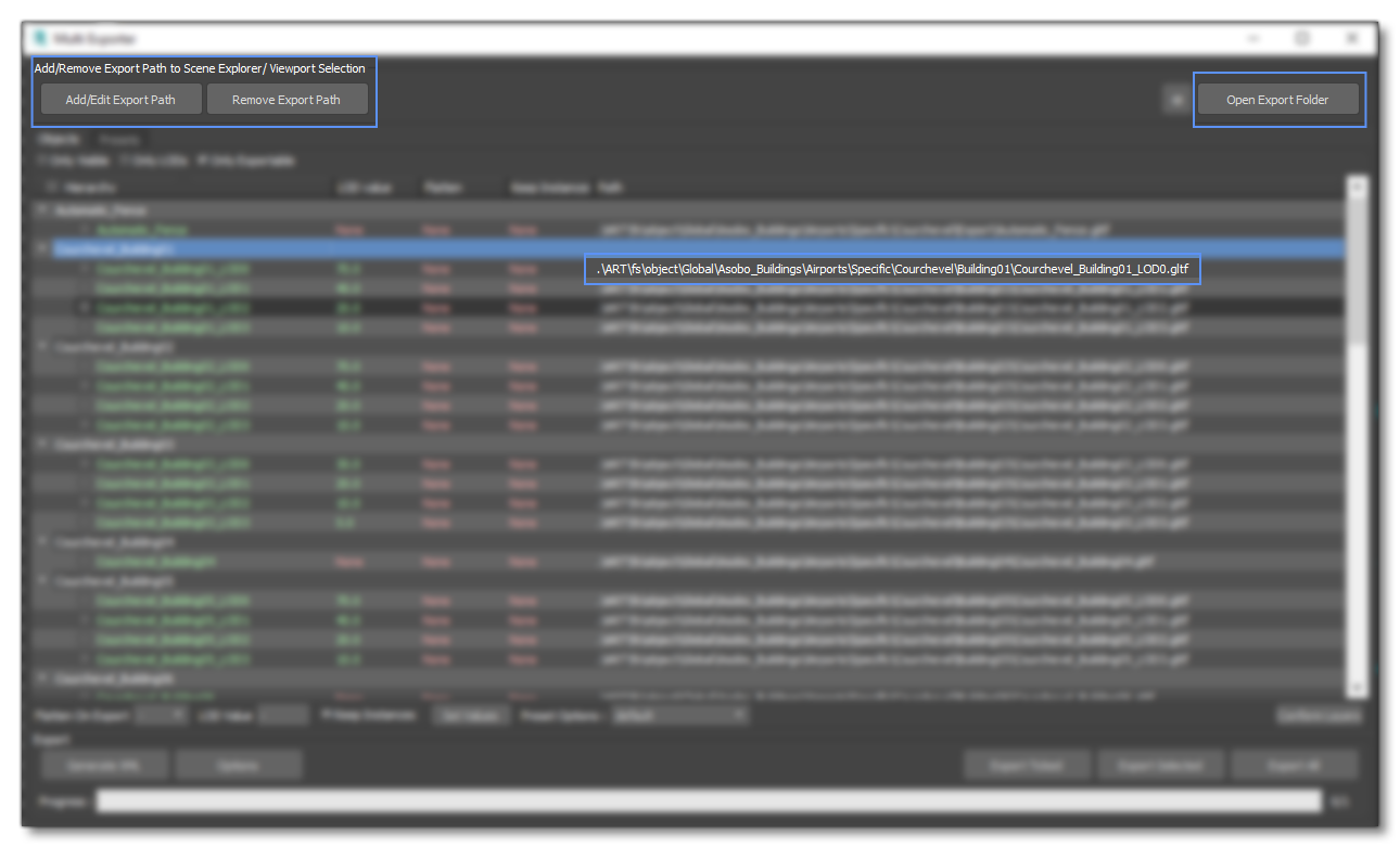 Adding Or Editing The Export Path