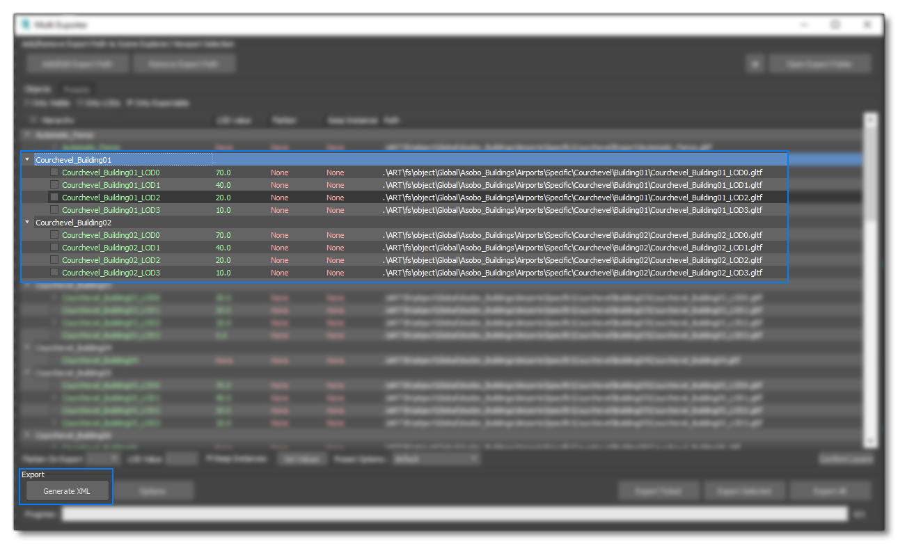 Generating The LoD XML