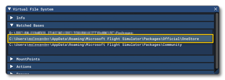 The OneStore Folder Location Using The Virtual File System