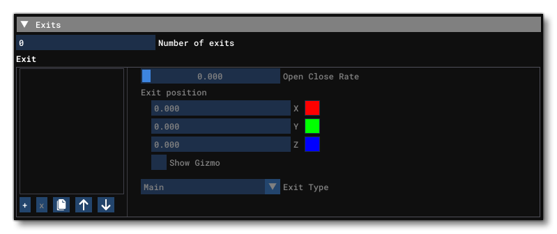 The Exits Section Of The Aircraft Tab