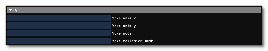 The VR Section Of The Aircraft Tab