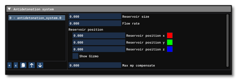 The Antidetonation Section Of The Engines Tab