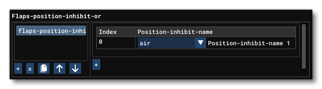 Flaps-position-inhibit-or Parameter