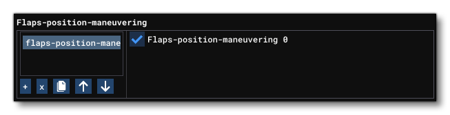Flaps-position-maneuvering Parameters