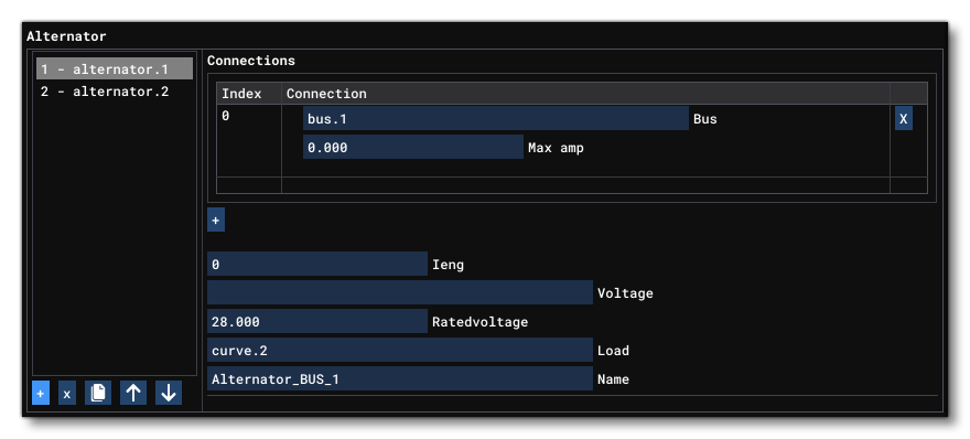 The Alternator Section Of The Systems Tab