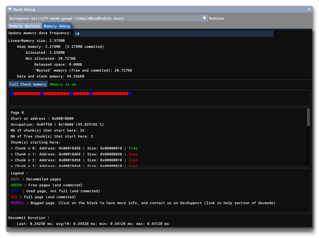 The Memory Debug Tab
