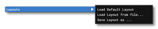 The Layouts Sub-Menu