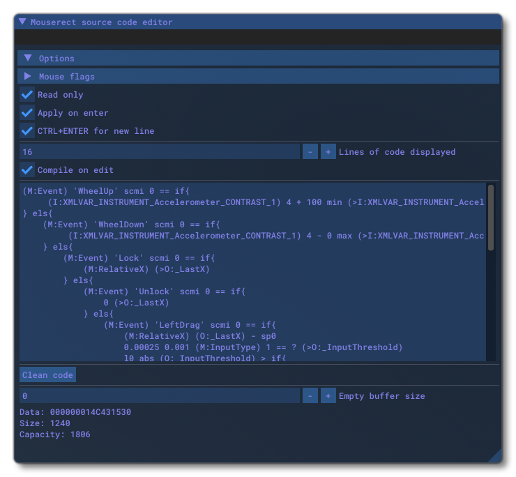The MouseRect Code Editor