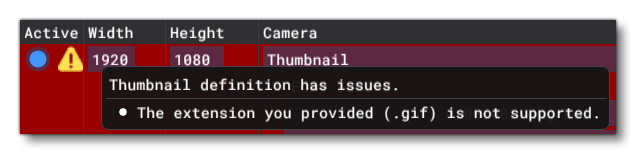 A Validation Warning For A Capture