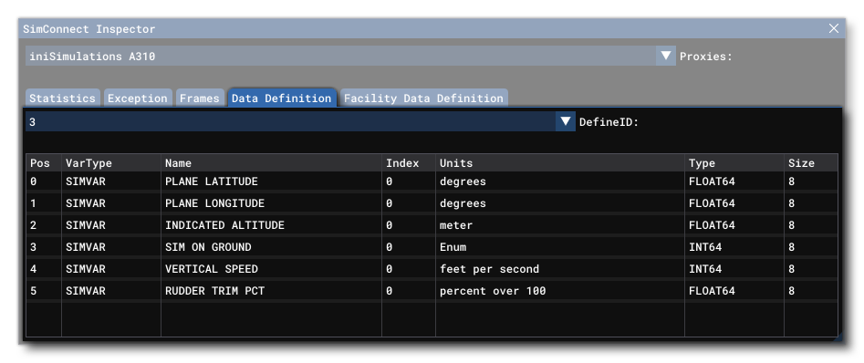 The Data Definition Tab