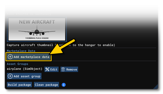 Add Marketplace Data To A Package