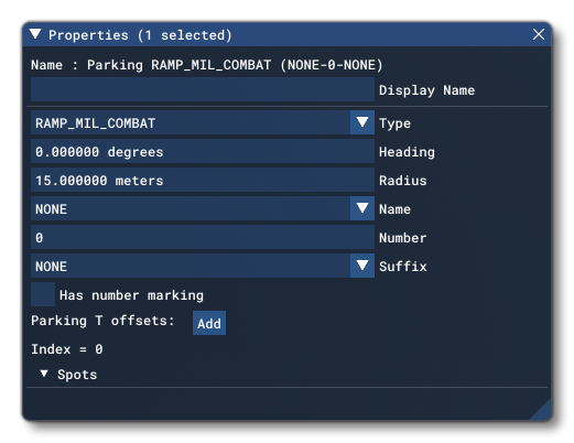 The Properties Window In The Scenery Editor