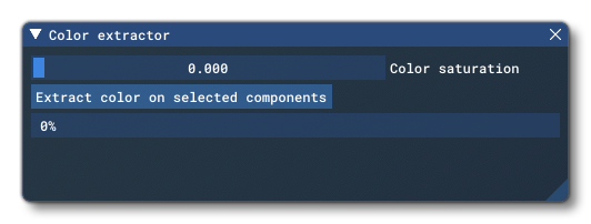 The Colour Extractor Window In The Scenery Editor