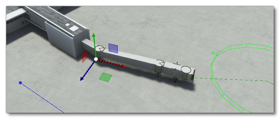 A Jetway Link Scenery Object Placed In The World