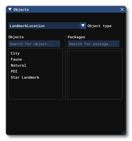 The LandmarkLocation Object In The Objects Window