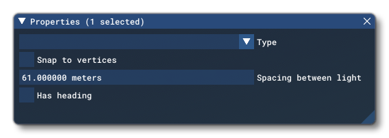 The Light Row Object Properties
