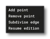 The RMB Menu Options For A Painted Line Object