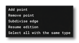 The RMB Menu Options For A Painted Line Object