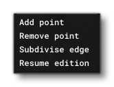 The Polygon Right Mouse Button Menu