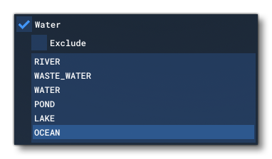 Properties When A Polygon Has Been Checked As A Water Area