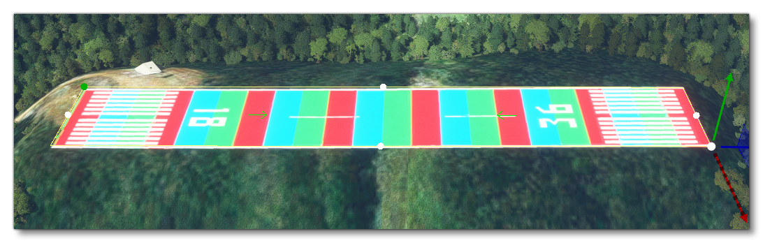 Base Tiled Material On A Runway Object