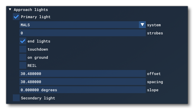 Approach Lights Options