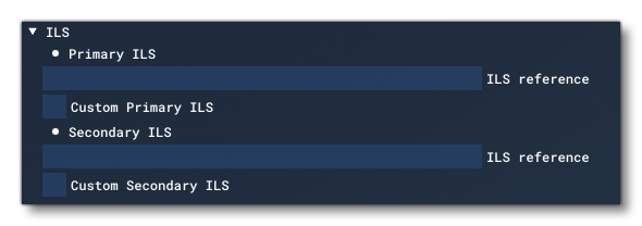 The ILS Settings For A Runway Object