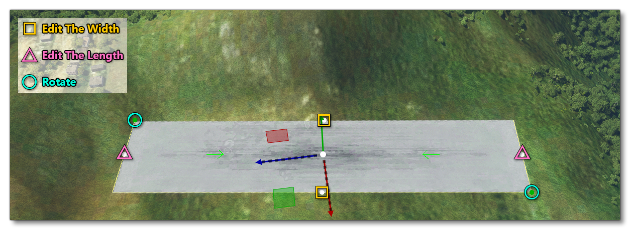The Different Direct Edit Properties For A Runway Object