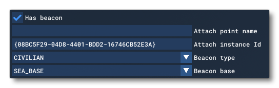 The Properties Of Scenery Object With A Beacon