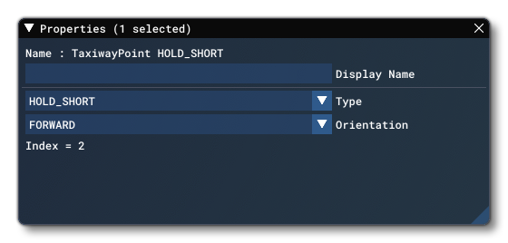 The Helipad Object Properties