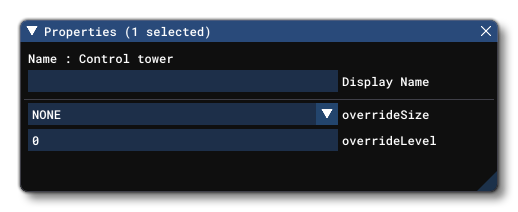 The Properties Window For A Tower Group