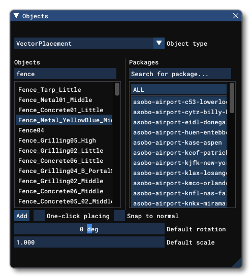 Different Taxiway Point Object Elements Listed In The Objects Window