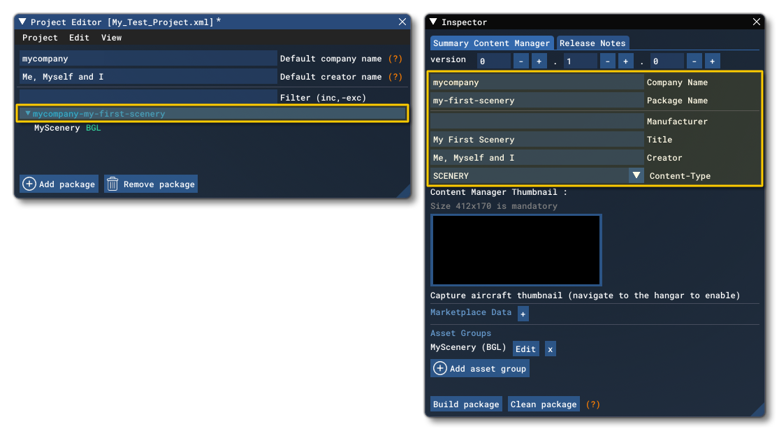 Set The Content Type For The Package