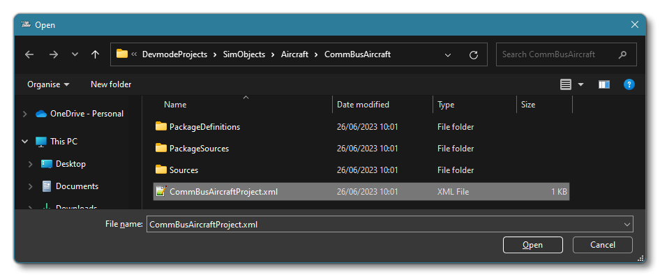 SimpleAircraft Project Directory