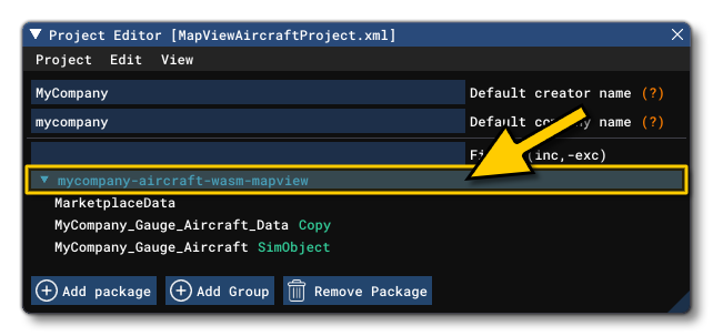 The MapView Sample Open In The Project Editor