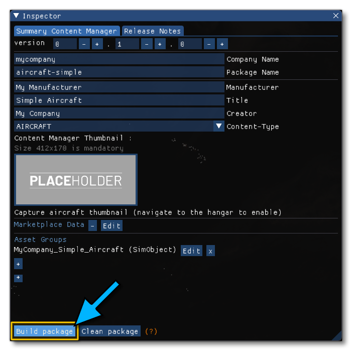 The Project Inspector Window