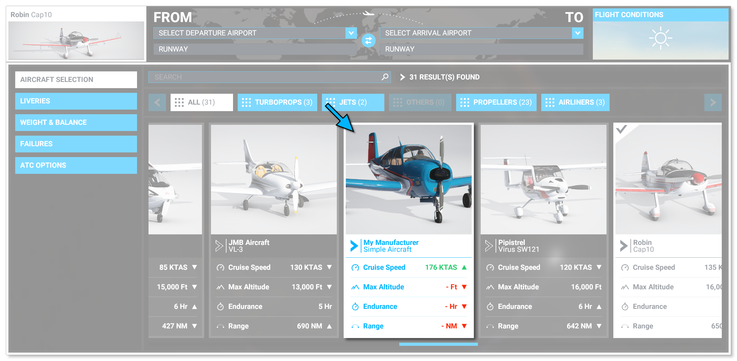 The SimpleAircraft Example In The Simulation