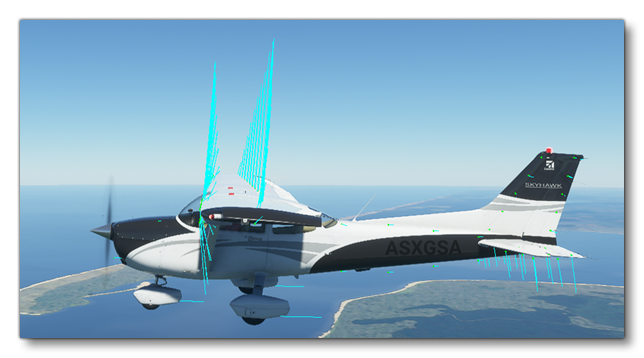 The Effect Of Wing Camber On Surface Forces In The Debug Visualisation