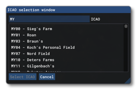 The ICAO Selection Window