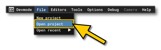 Developer Mode Open Project