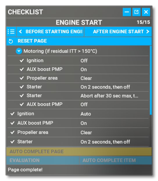 Block Of Checkpoints In A Checklist
