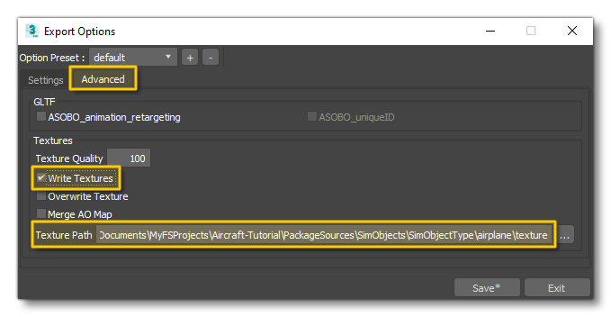 Multi-Exporter Advanced Texture Options 